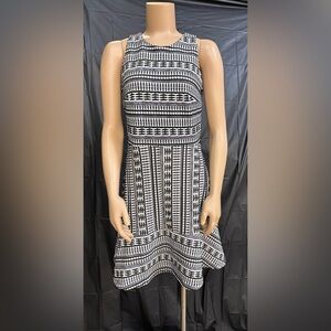 LOFT Black/White Sleeveless Dress